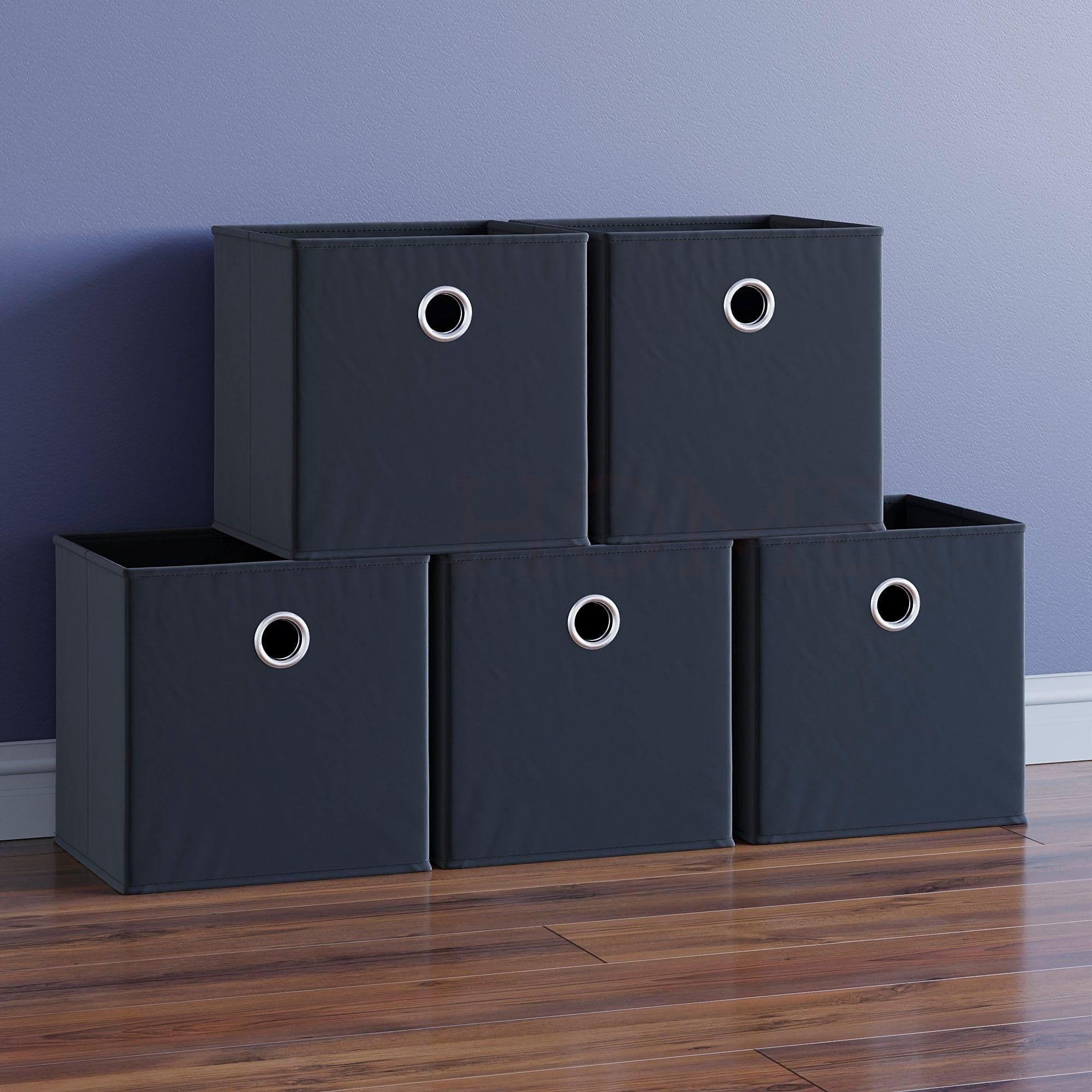 Vida Designs Durham Cube Storage Basket Bookcase Organizer Set 5