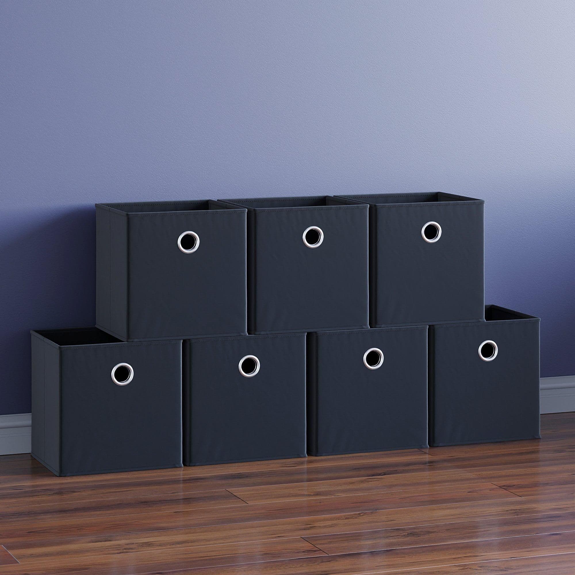 Vida Designs Durham Cube Storage Basket Bookcase Organizer Set 7