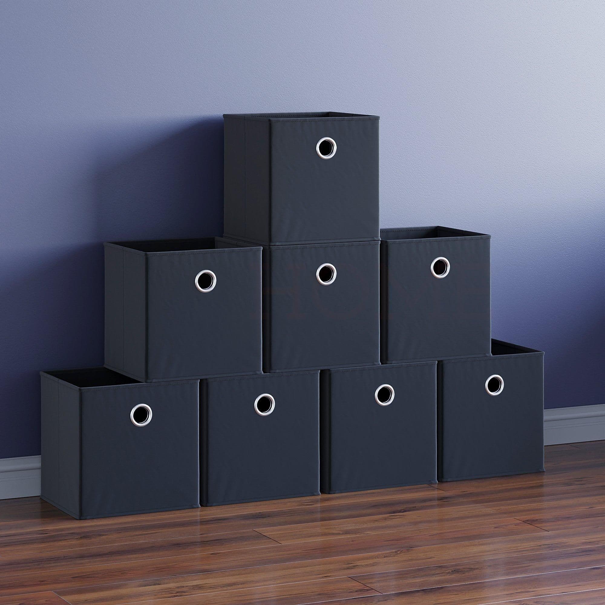 Vida Designs Durham Cube Storage Basket Bookcase Organizer Set 8