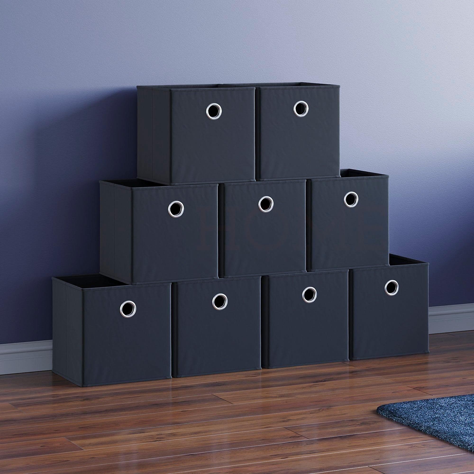 Vida Designs Durham Cube Storage Basket Bookcase Organizer Set 9