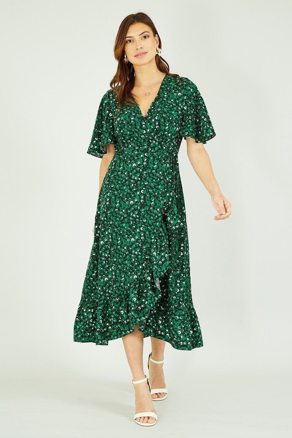 Leopard Print Wrap Dress