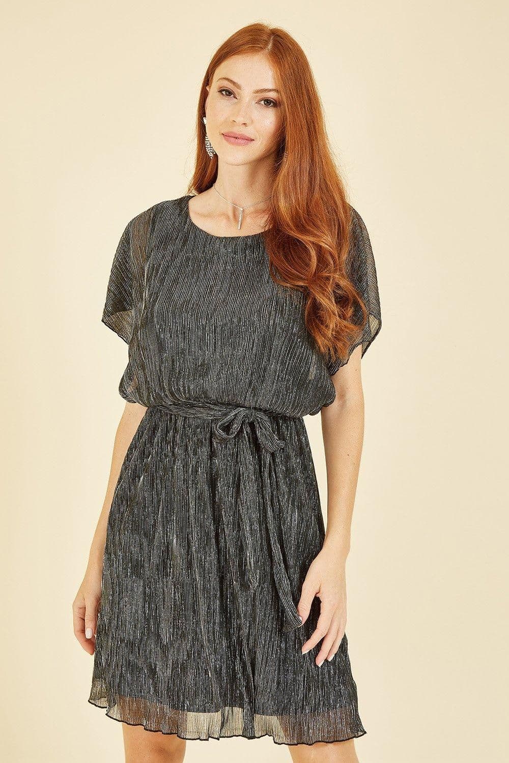 Sparkle Kimono Sleeve Skater Dress