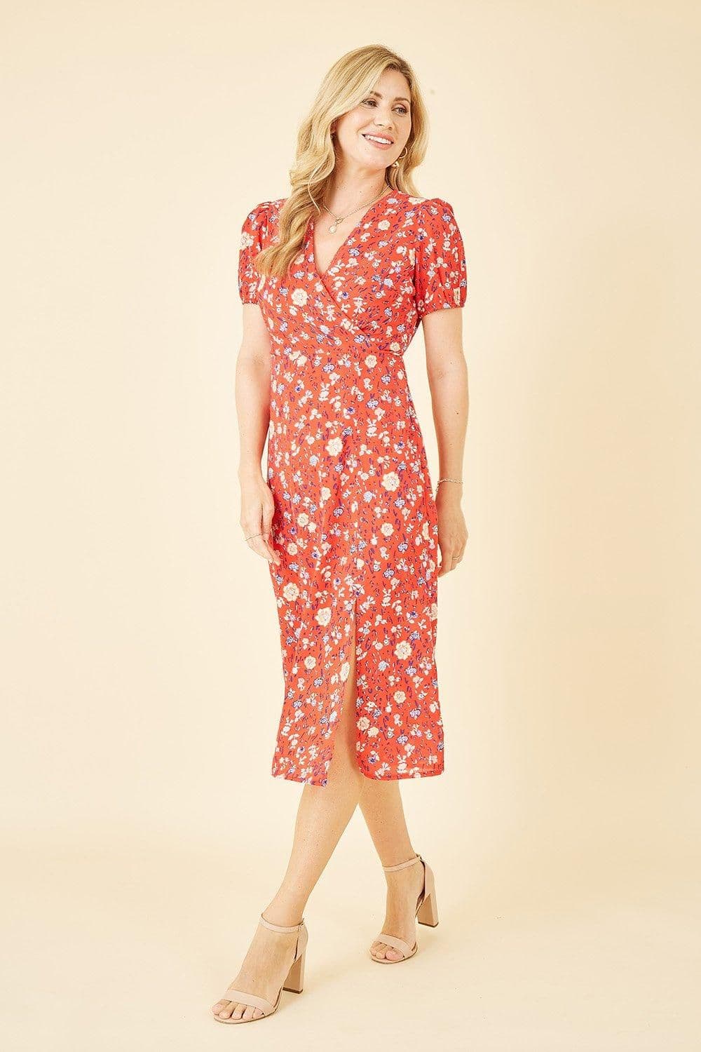 Floral Midi Tea Dress