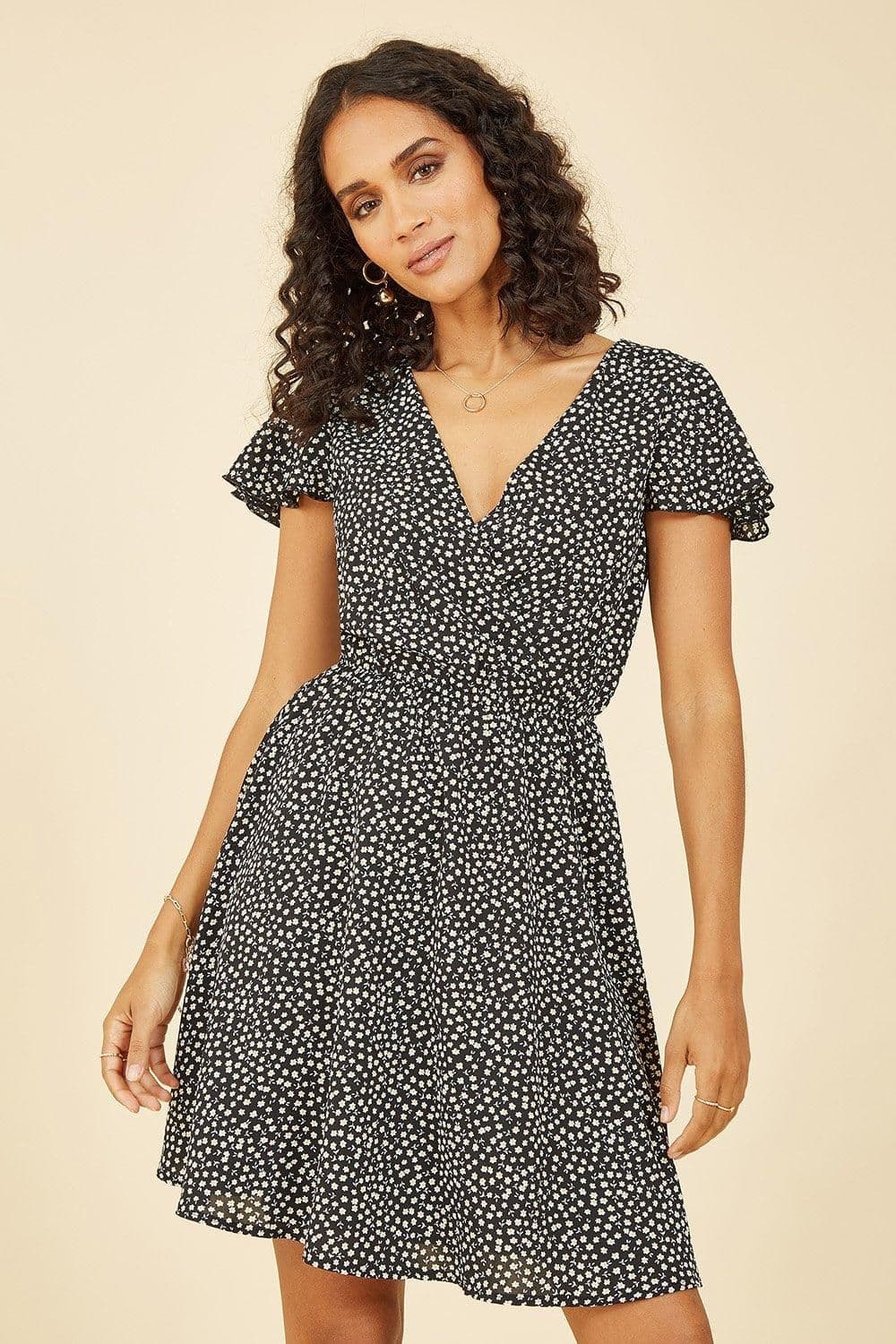 Ditsy Daisy Print Skater Dress