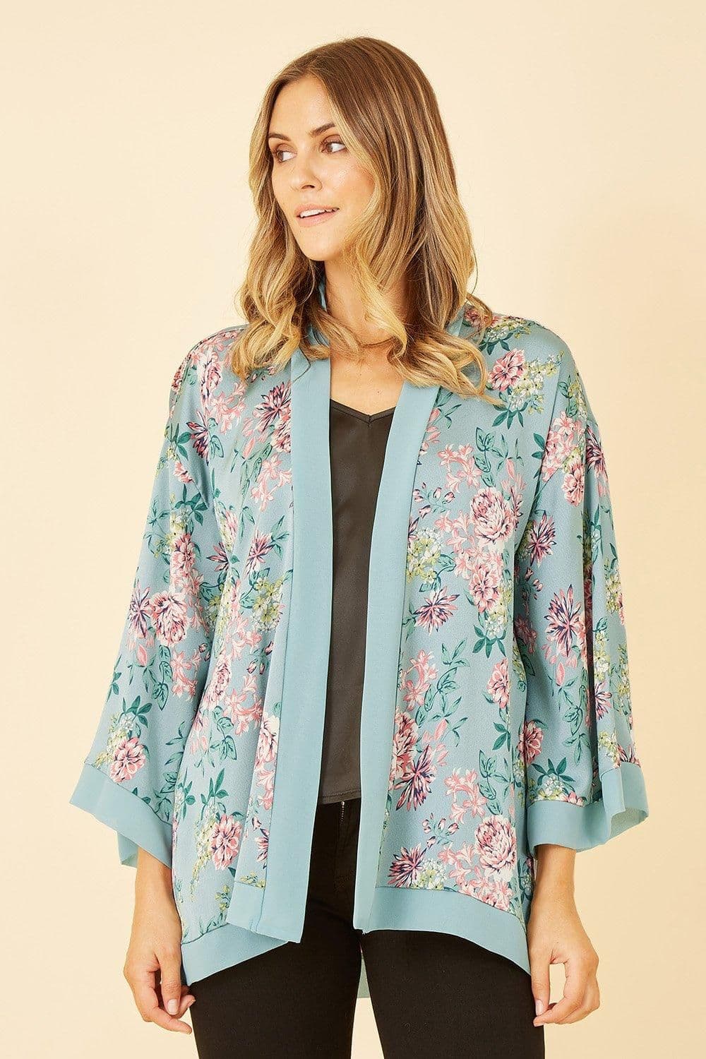 Floral Satin Kimono