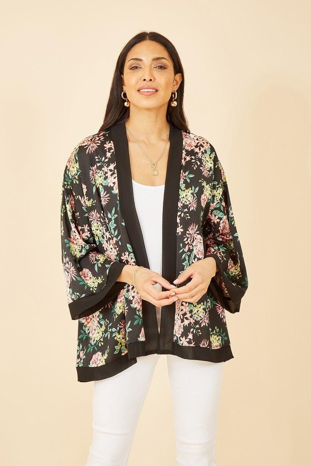 Floral Satin Kimono