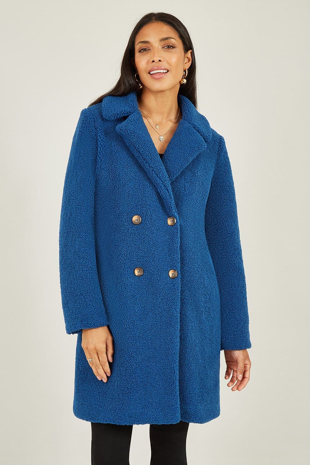 Navy Teddy Bear Coat