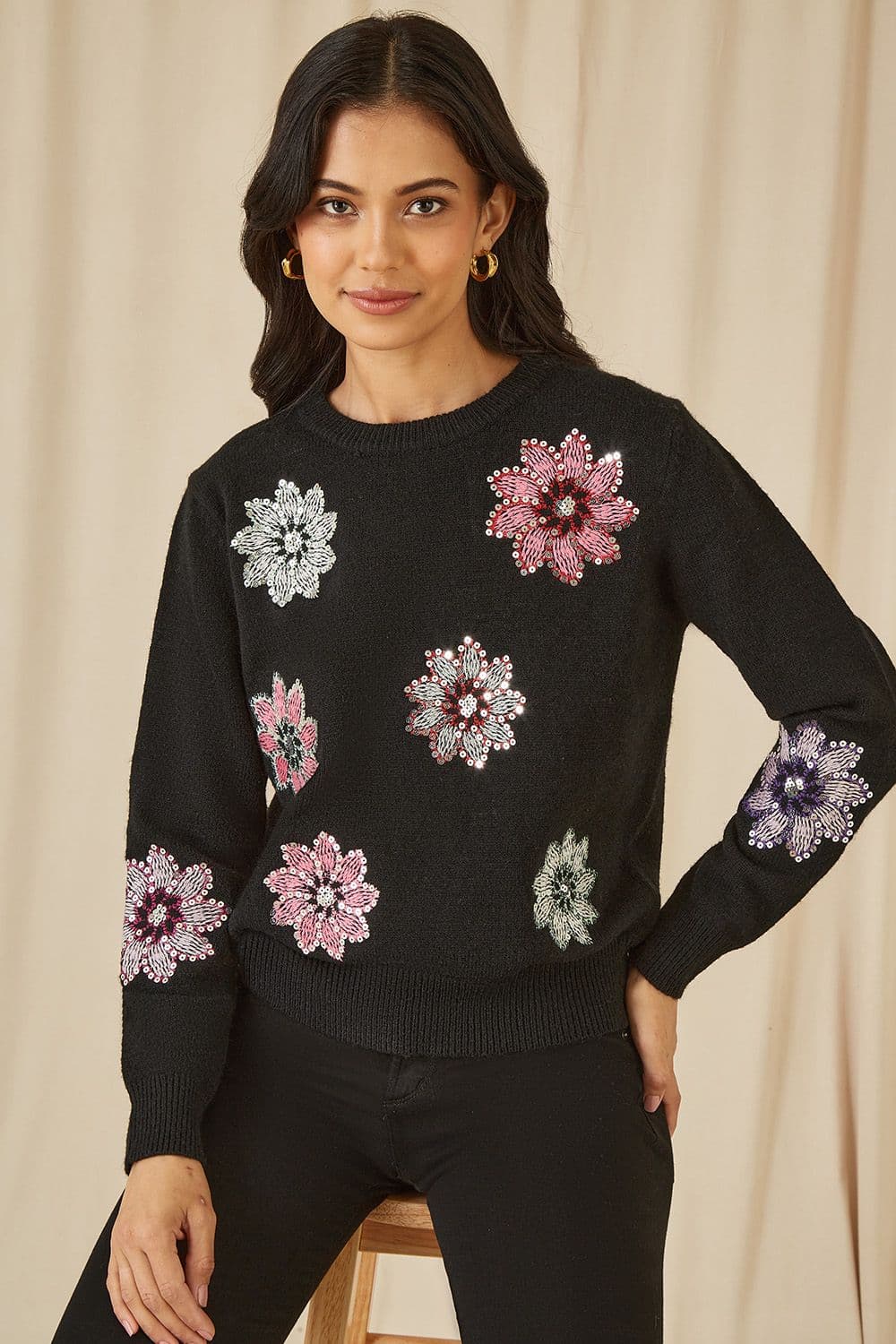 Sequin Flower Jumper