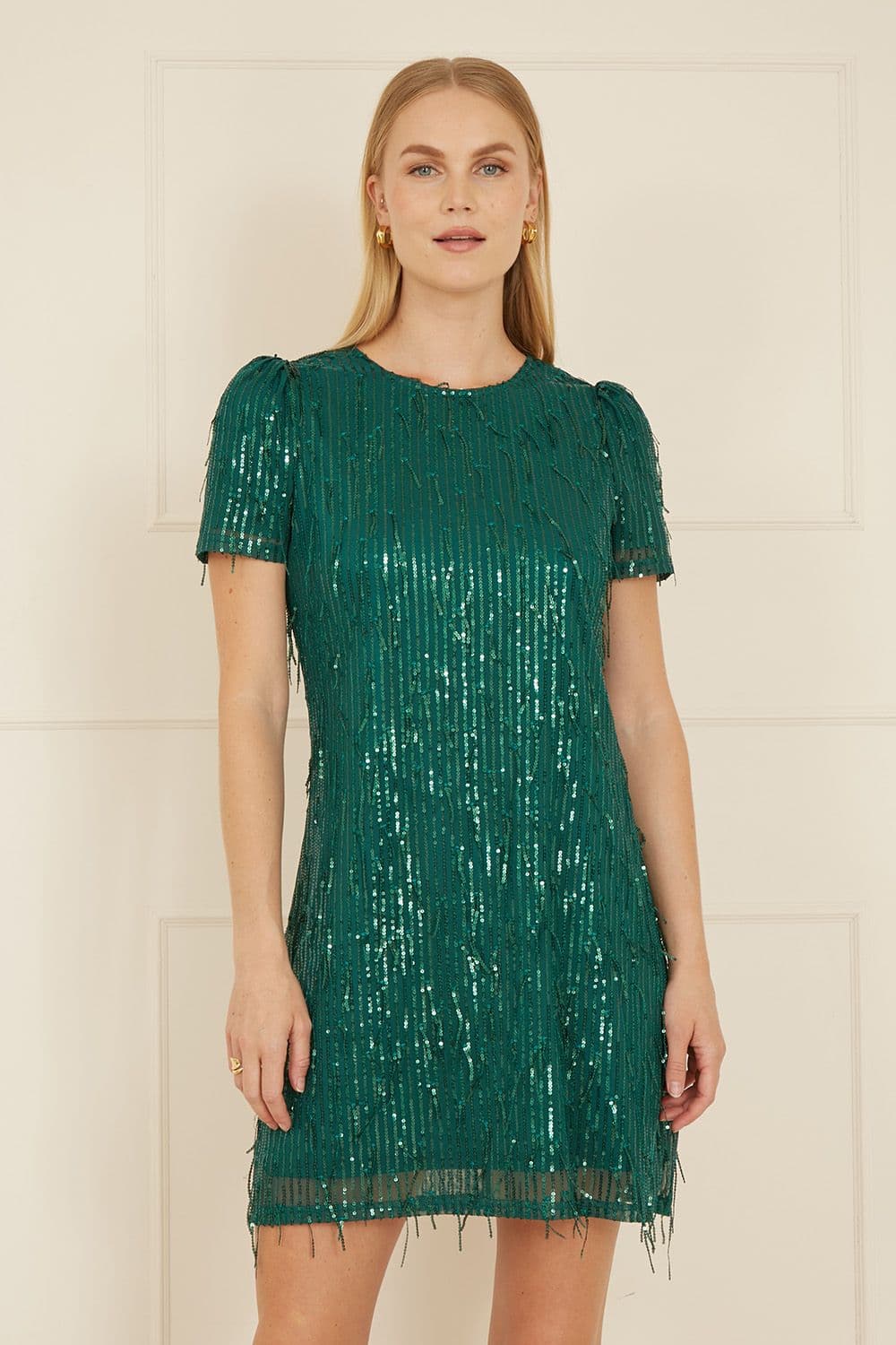 Dripping Sequin Tunic Dress