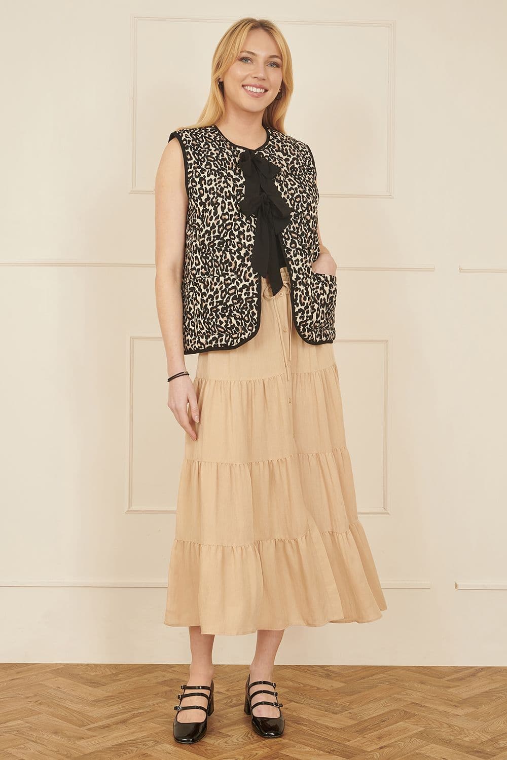 Yumi Women's Stone Midi Boho Skirt | Size: 16