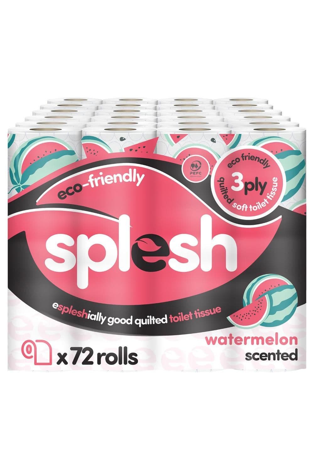 Toilet Roll Soft & Quilted Eco Friendly Watermelon 72 Rolls
