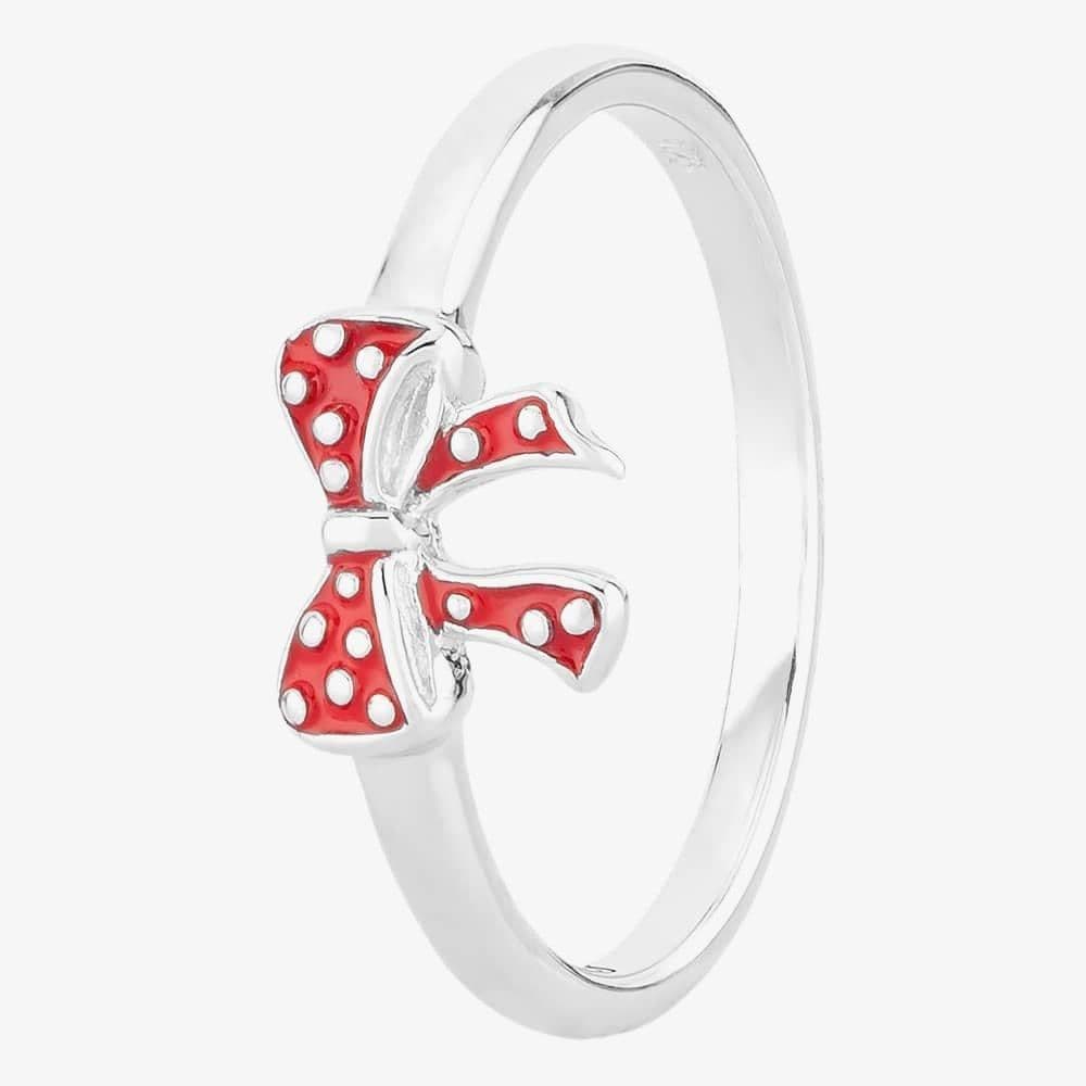 Sterling Silver Enamel Bow Ring AZR145904 44
