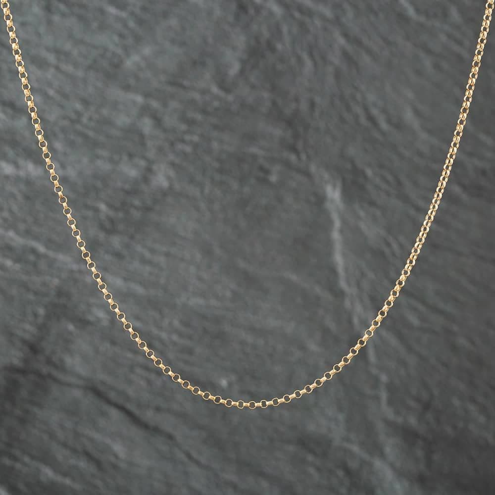Preloved 9ct Yellow Gold Round 18 Inch Belcher Chain