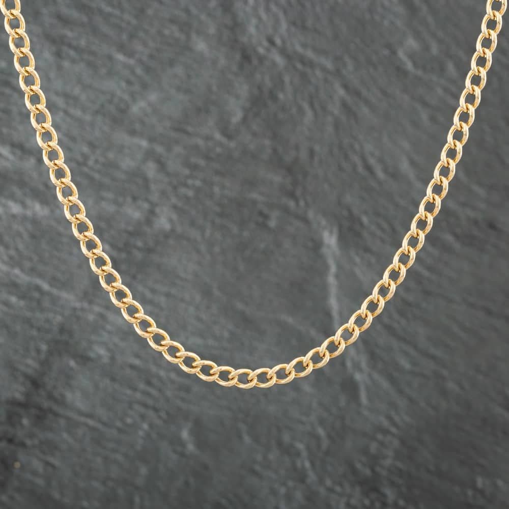 Preloved 9ct Yellow Gold 18 Inch Curb Chain