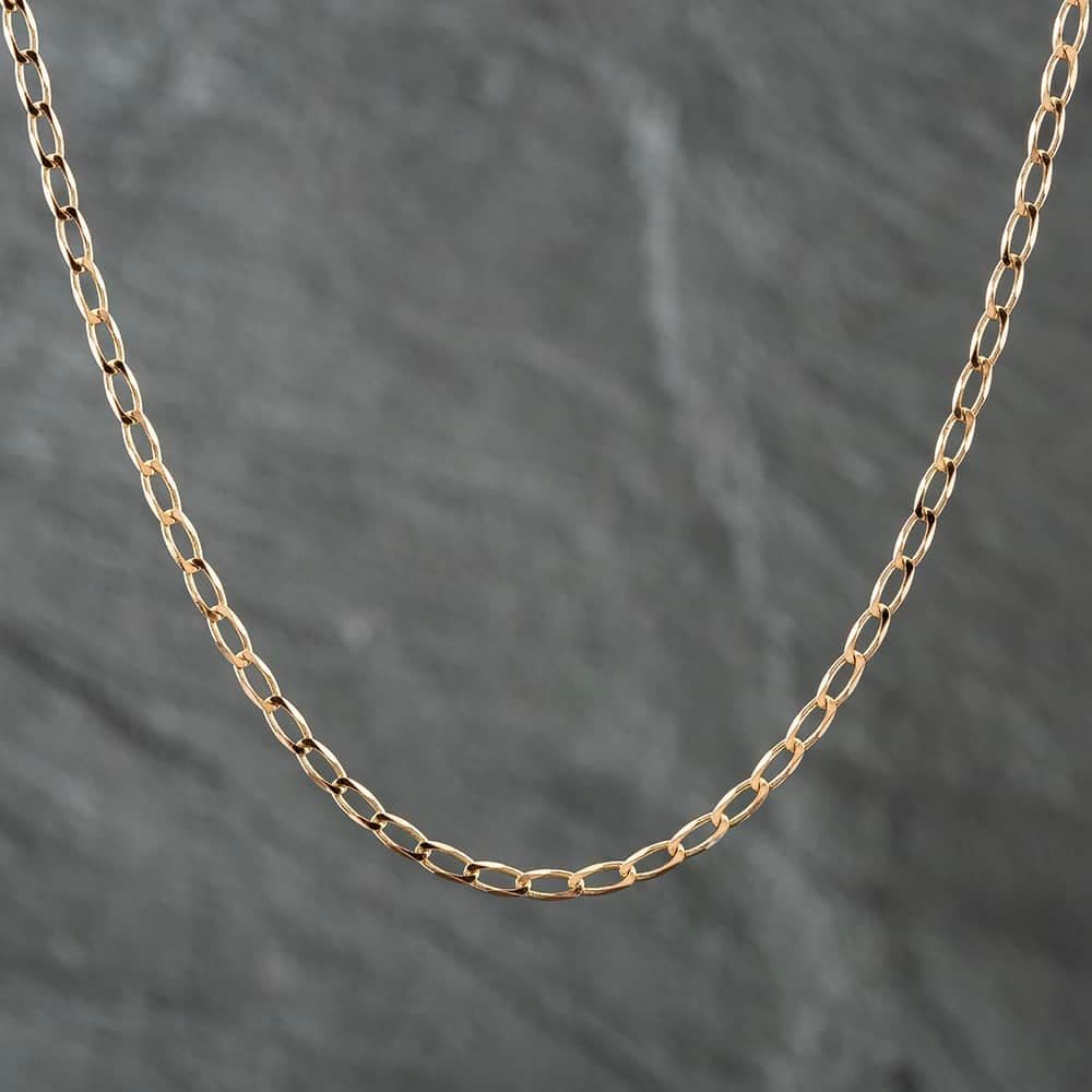 Preloved 9ct Yellow Gold 18 Inch Curb Chain