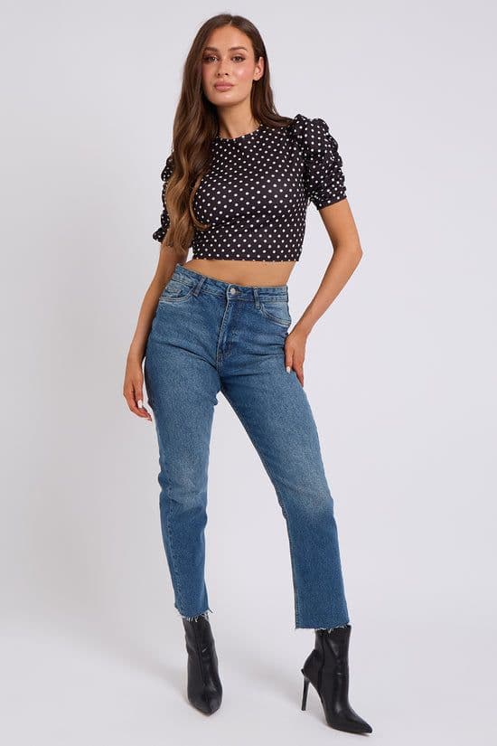 Urban Bliss Women's Black Mom Jean in Blue | Size: 10