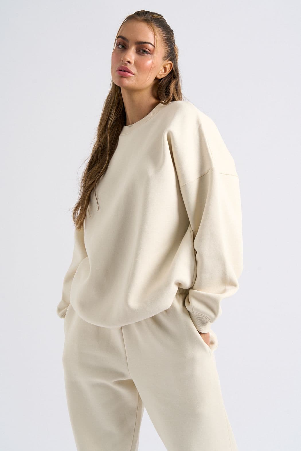 Cream Oversized Sweatshirt