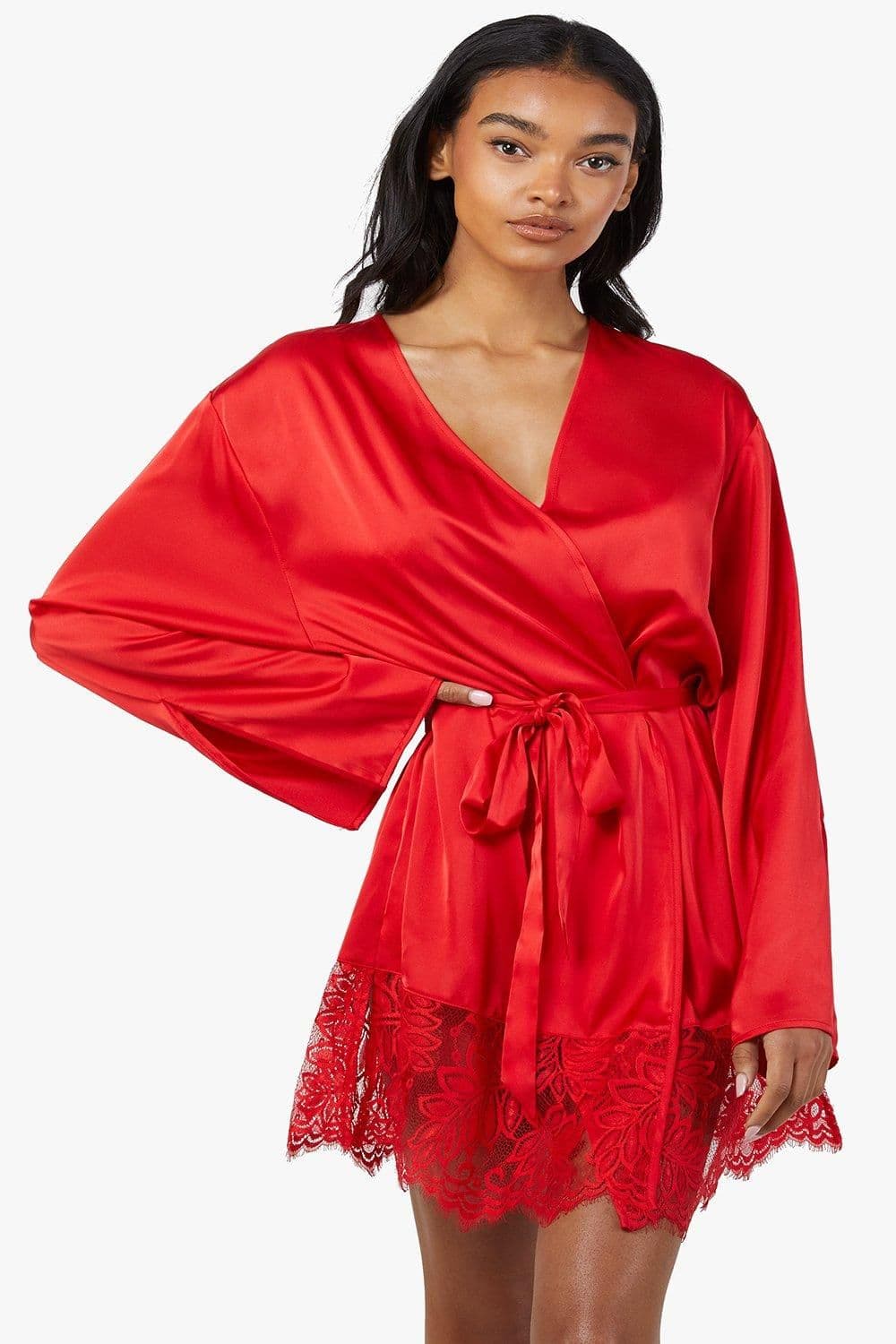 Rosie Satin Lace Robe
