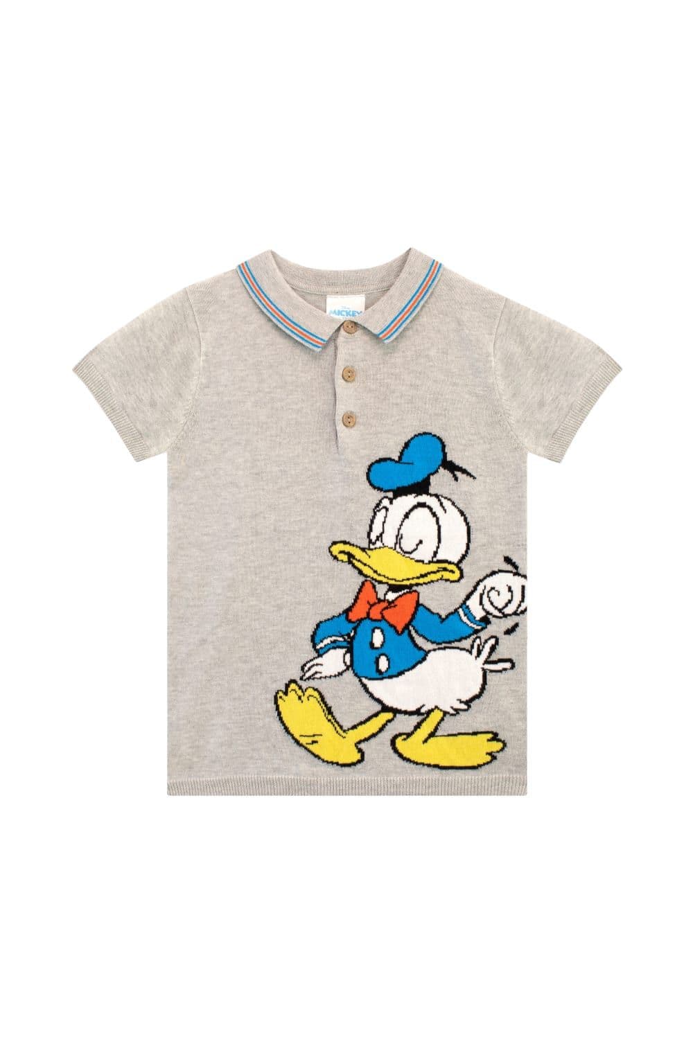 Mickey Friends Donald Duck Knitted Polo Shirt