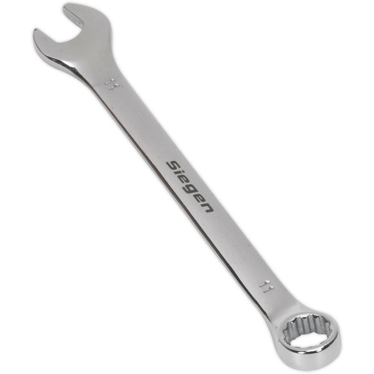 Hardened Steel Combination Spanner 11mm Polished Chrome Vanadium Wrench