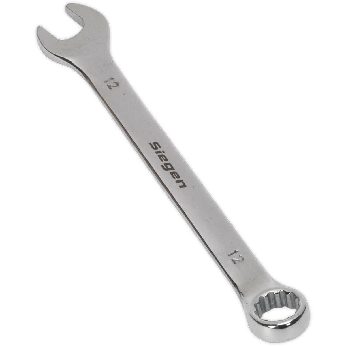 Hardened Steel Combination Spanner 12mm Polished Chrome Vanadium Wrench