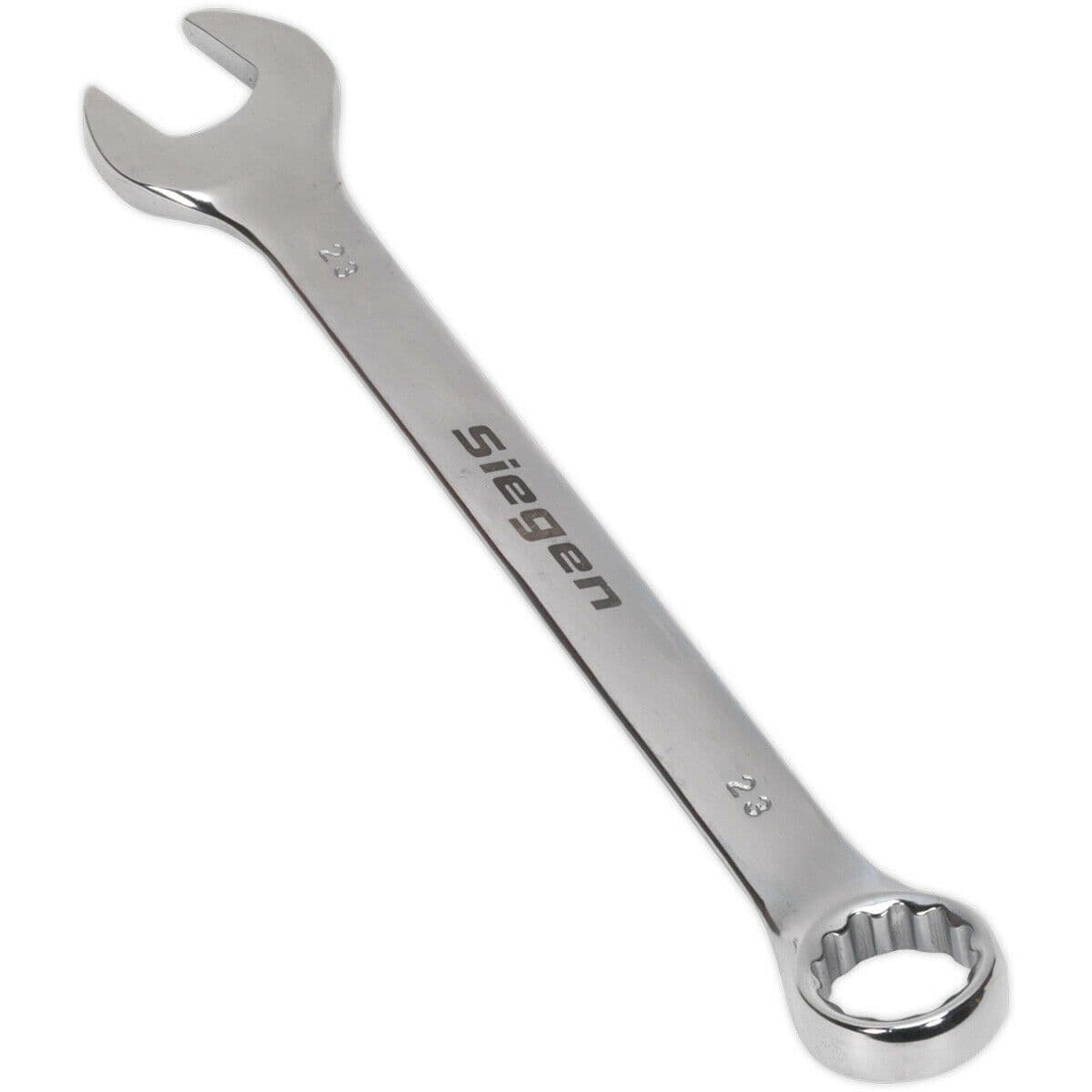 Hardened Steel Combination Spanner - 23mm - Polished Chrome Vanadium Wrench