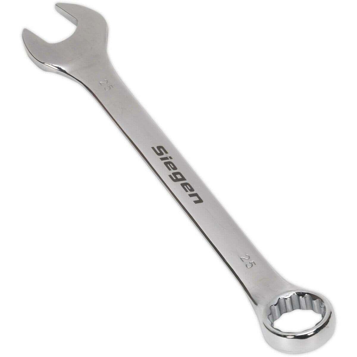 Hardened Steel Combination Spanner 25mm Polished Chrome Vanadium Wrench