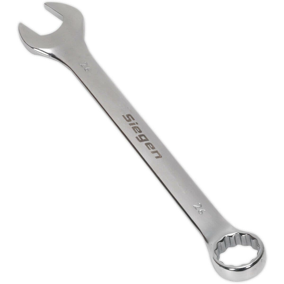 Hardened Steel Combination Spanner 26mm Polished Chrome Vanadium Wrench