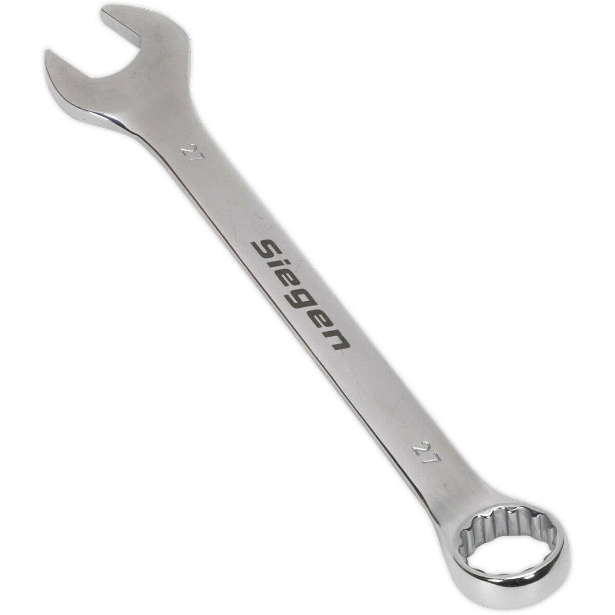Hardened Steel Combination Spanner 27mm Polished Chrome Vanadium Wrench