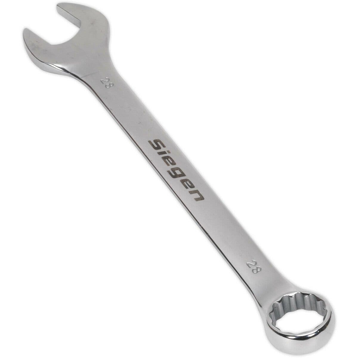 Hardened Steel Combination Spanner 28mm Polished Chrome Vanadium Wrench