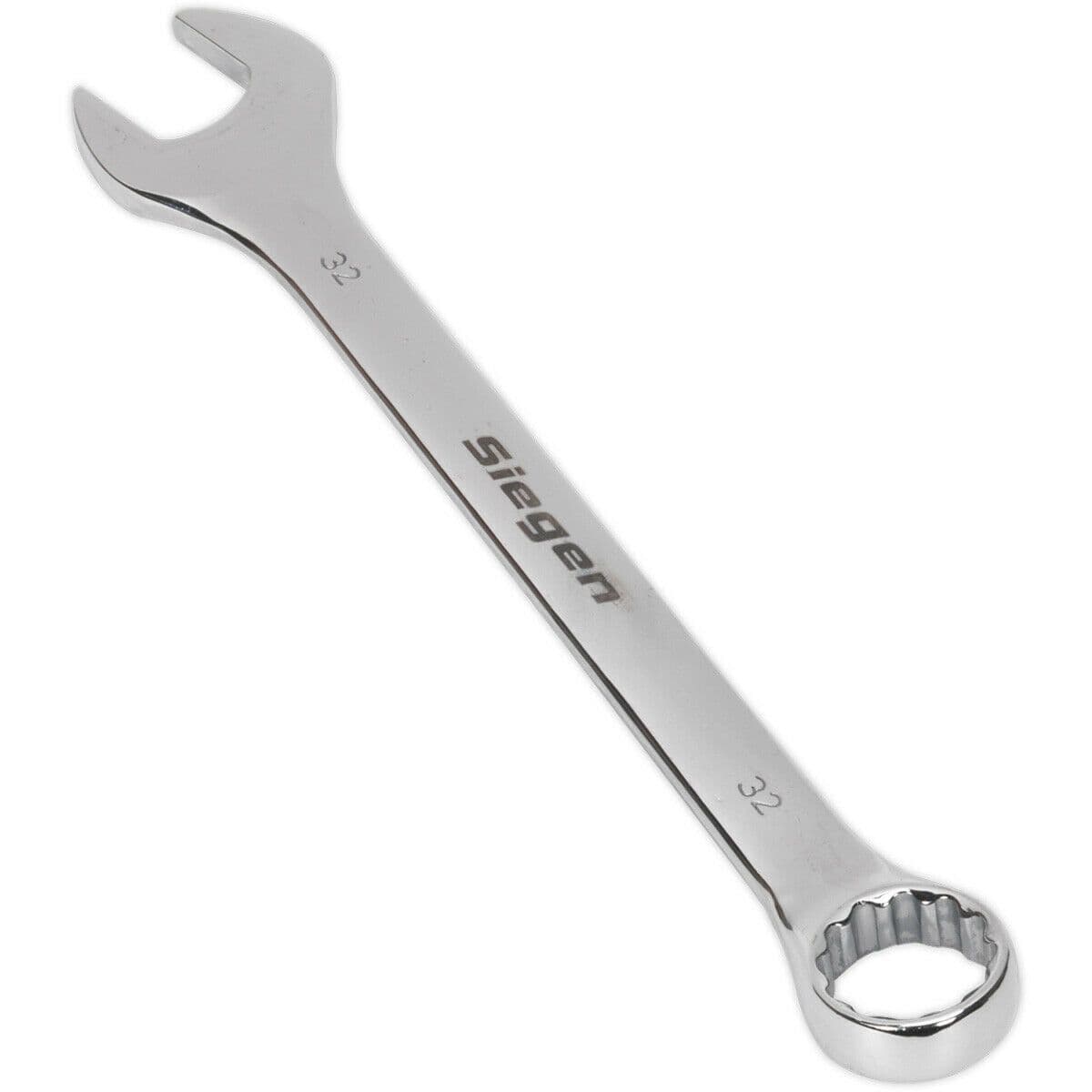 Hardened Steel Combination Spanner 32mm Polished Chrome Vanadium Wrench