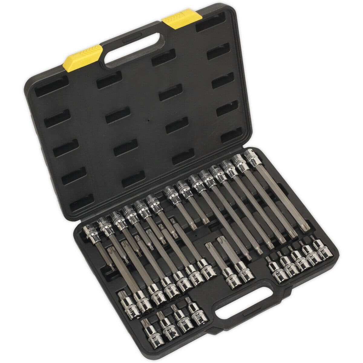 32pc TRX Star Socket Bit Set - 1/2" Square Drive - T20 to T70 - 200mm Long Shaft