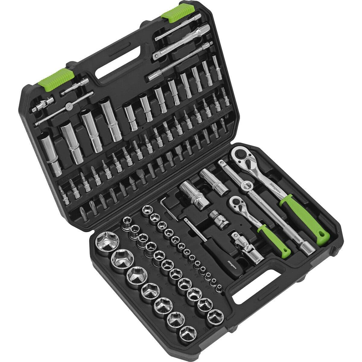 94pc PREMIUM Socket Bit & Ratchet Handle Set 1 4" 1 2" Drive 6 Point Metric