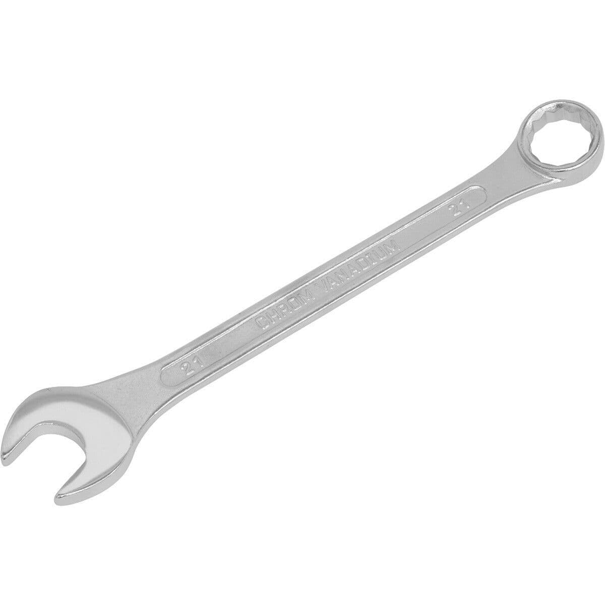 21mm Combination Spanner Fully Polished Heads Chrome Vanadium Steel