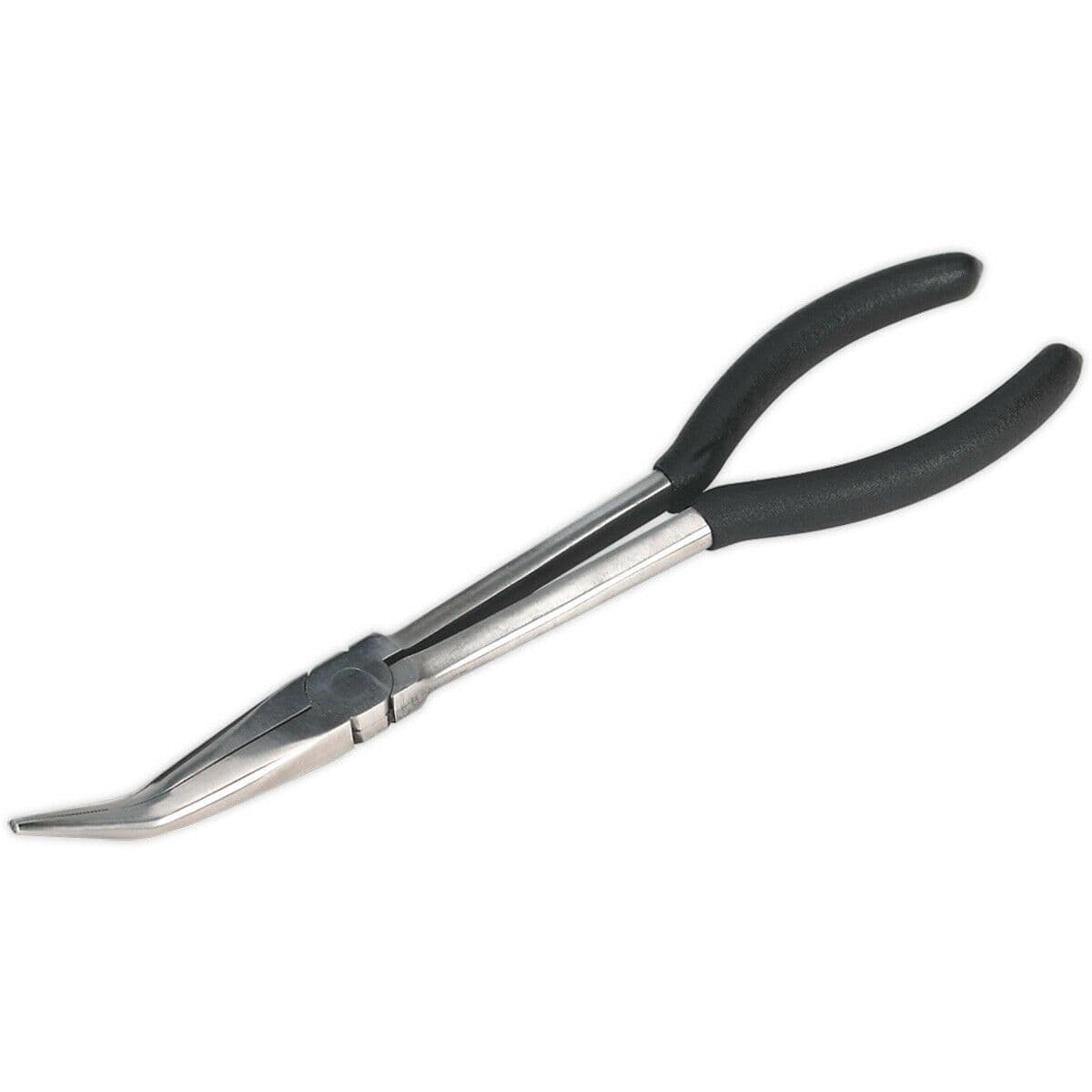 275mm Angled Needle Nose Pliers Drop Forged Steel 45 Degree Angle Nose