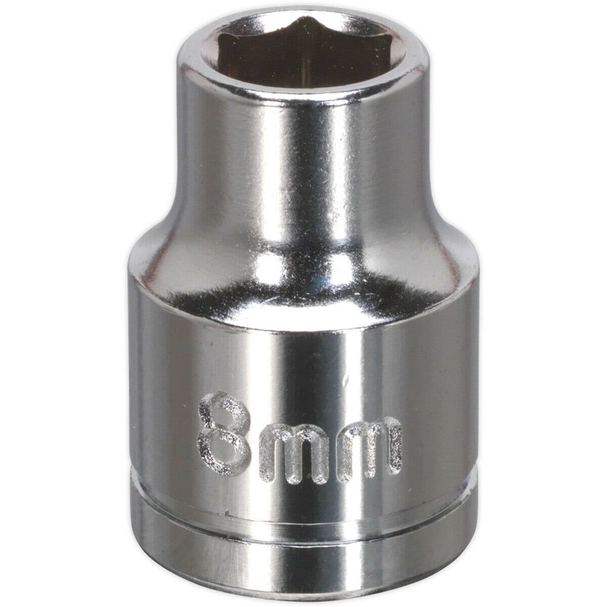 8mm Chrome Plated Drive Socket - 3/8" Square Drive - High Grade Carbon Steel