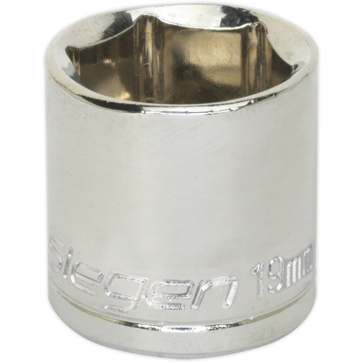 19mm Chrome Plated Drive Socket 3 8" Square Drive High Grade Carbon Steel