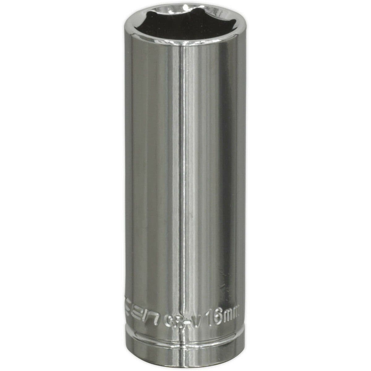 16mm Chrome Plated Deep Drive Socket - 3/8" Square Drive High Grade Carbon Steel
