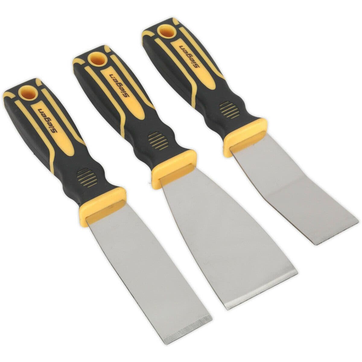 3 PACK Premium Rigid Blade Hand Scraper Set 1.8mm Stiff Hardened Steel Glass