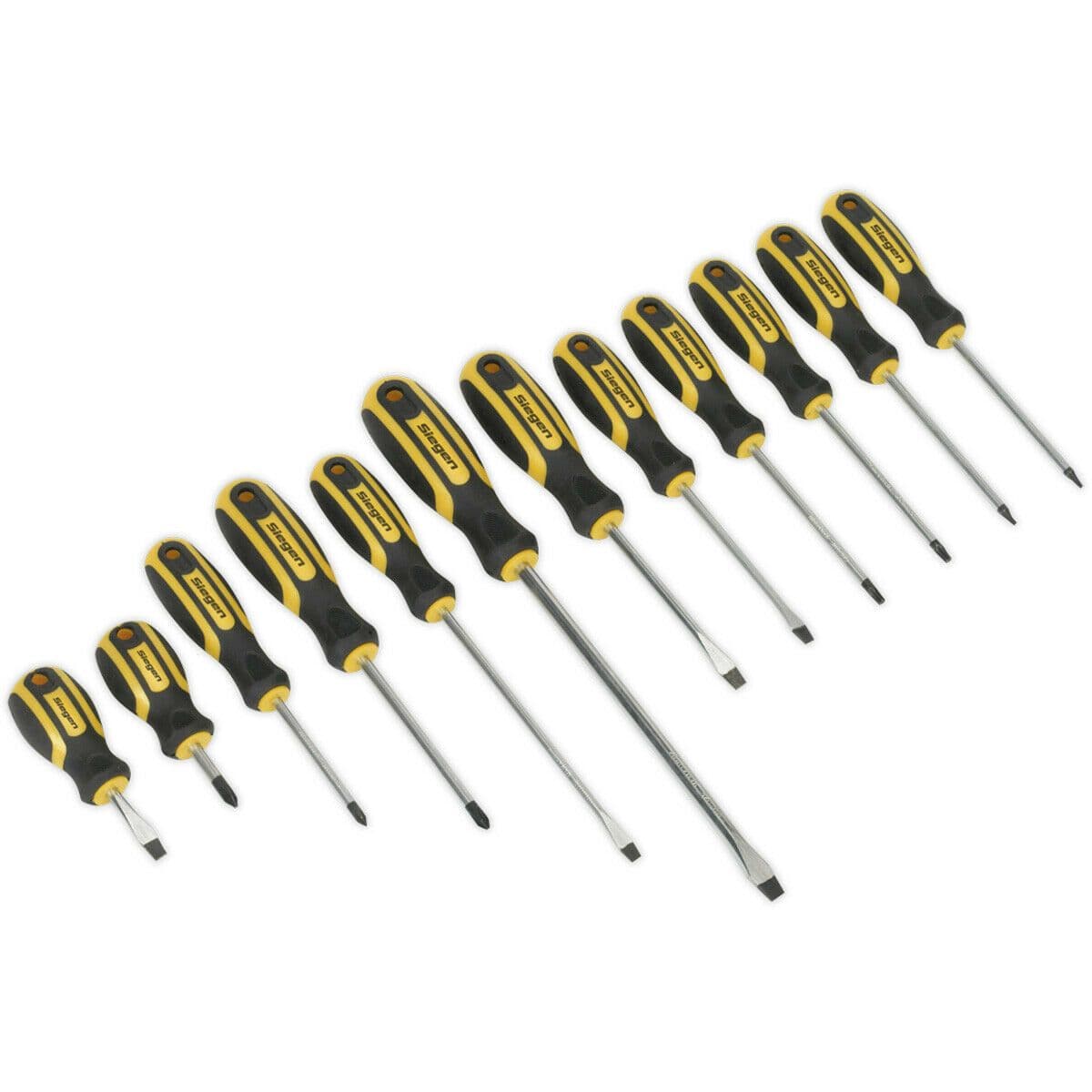 12 PACK Premium Soft Grip Handle Screwdriver Set Slotted Phillips TRX Magnetic