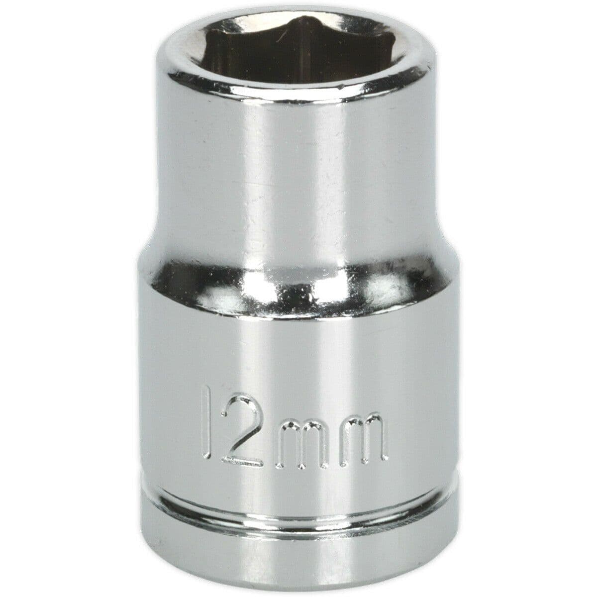 12mm Chrome Plated Drive Socket 1 2" Square Drive High Grade Carbon Steel
