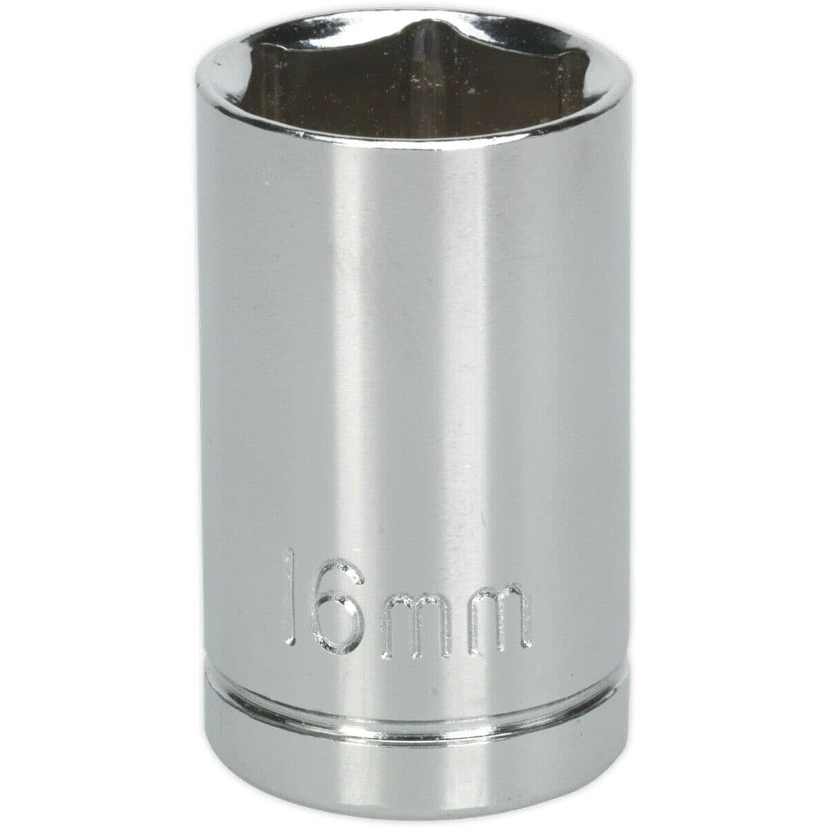 16mm Chrome Plated Drive Socket 1 2" Square Drive High Grade Carbon Steel