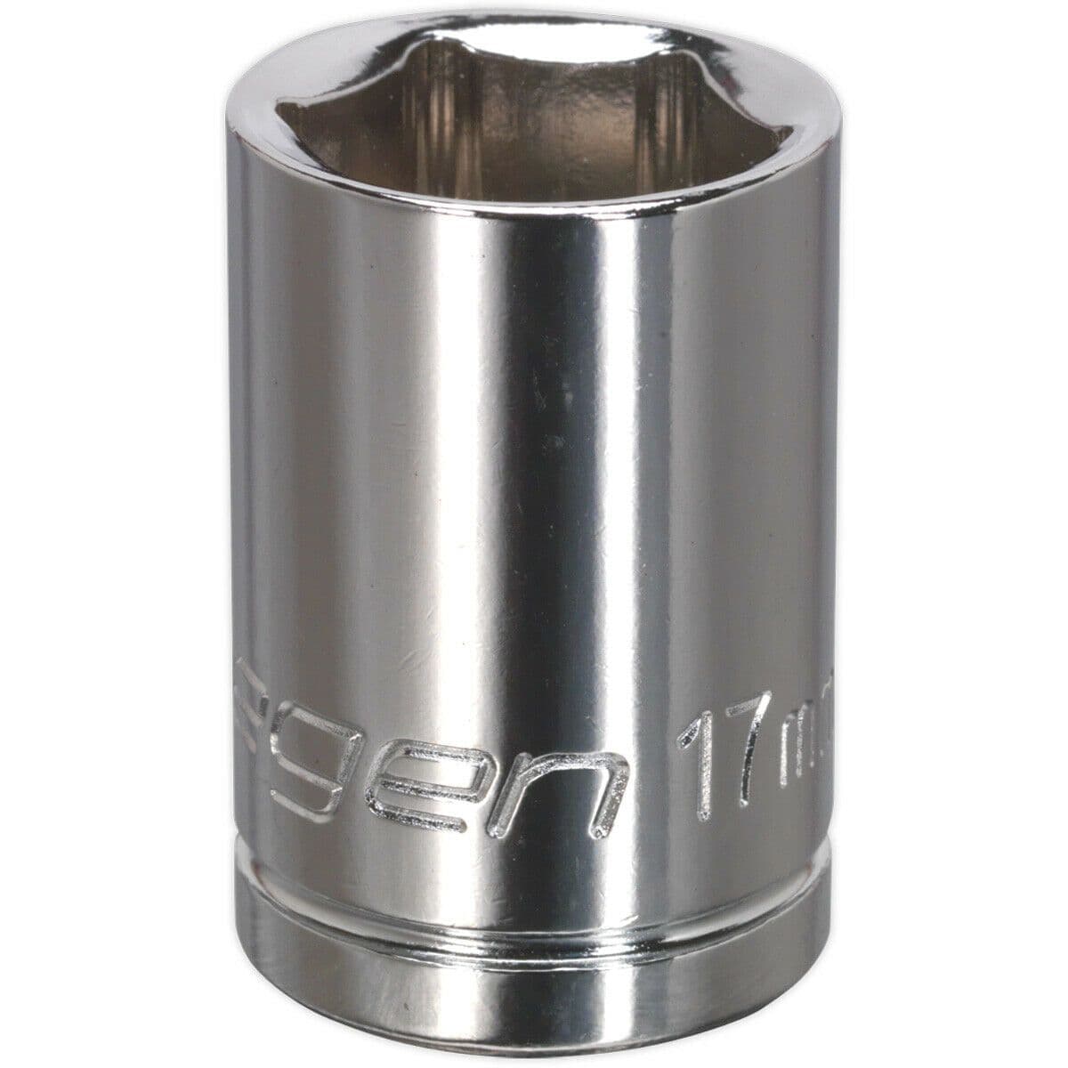 17mm Chrome Plated Drive Socket 1 2" Square Drive High Grade Carbon Steel