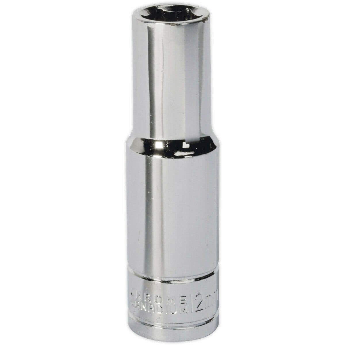 12mm Chrome Plated Deep Drive Socket 1 2" Square Drive High Grade Carbon Steel