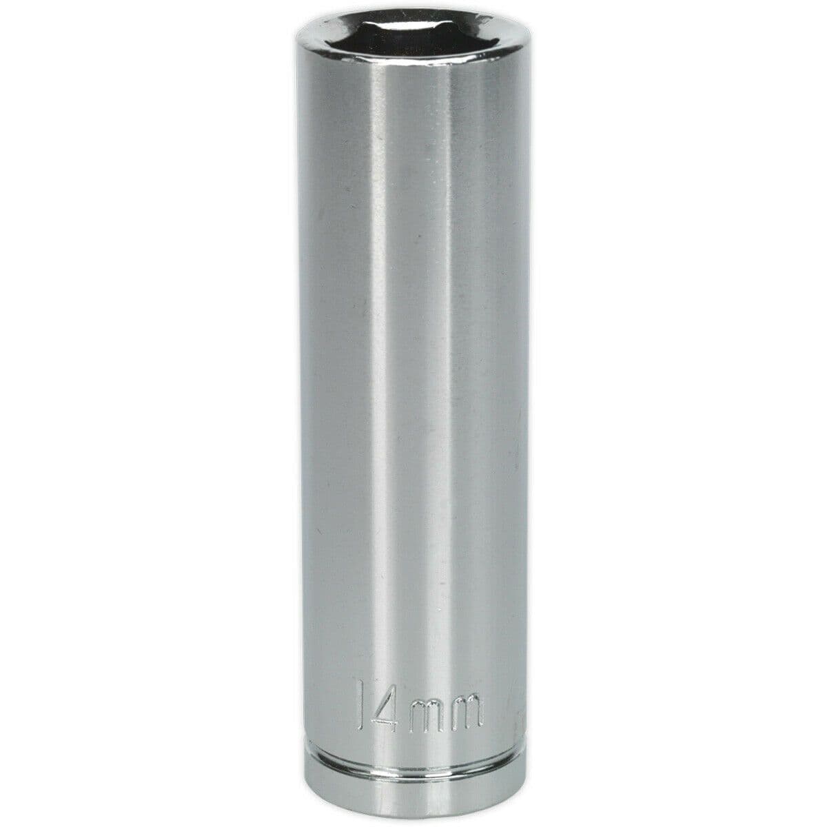 14mm Chrome Plated Deep Drive Socket 1 2" Square Drive High Grade Carbon Steel