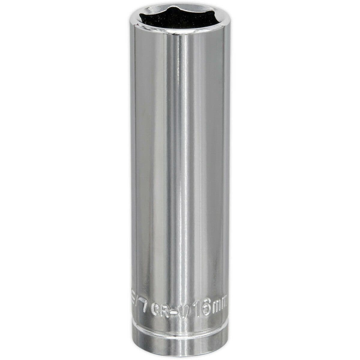 16mm Chrome Plated Deep Drive Socket - 1/2" Square Drive High Grade Carbon Steel