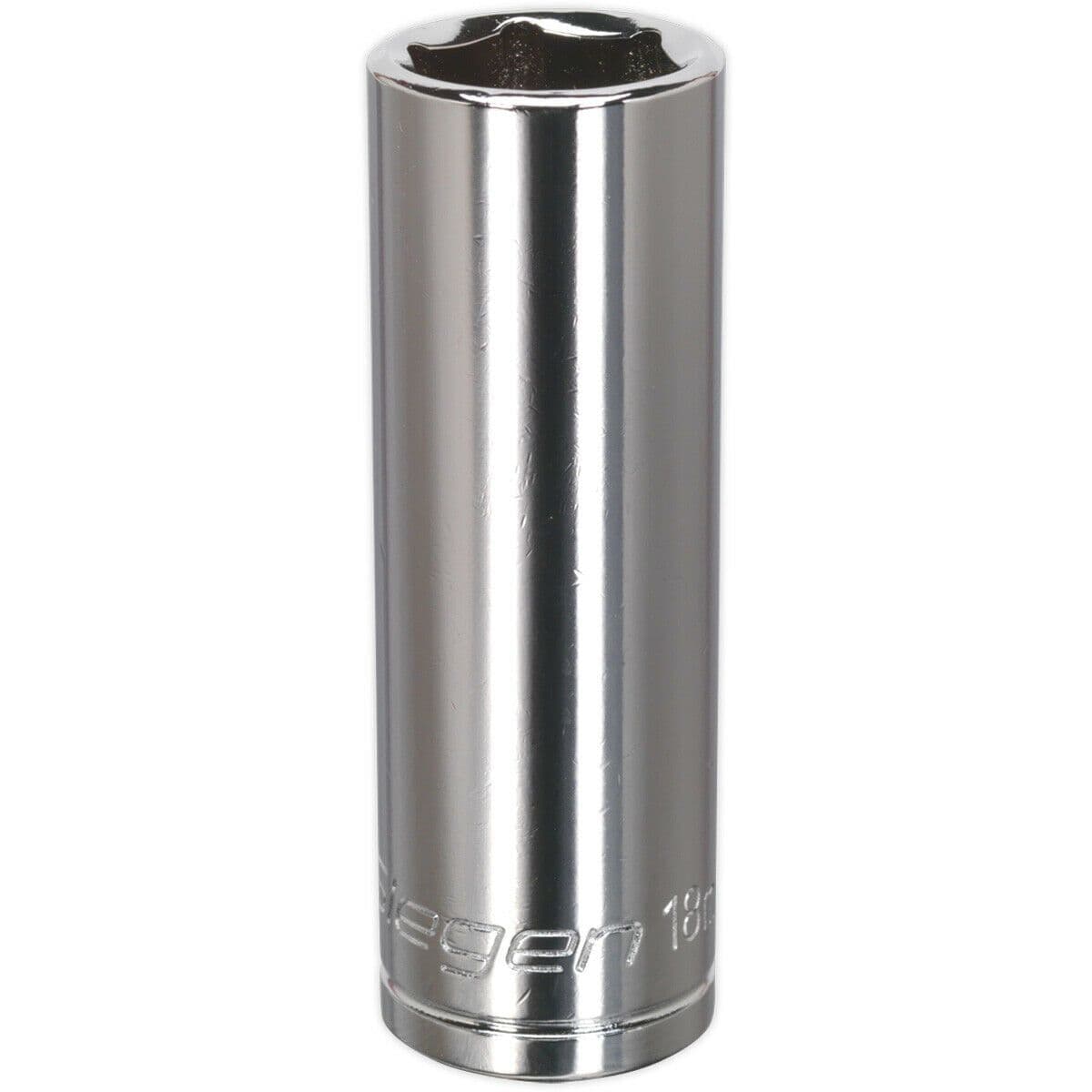 18mm Chrome Plated Deep Drive Socket 1 2" Square Drive High Grade Carbon Steel