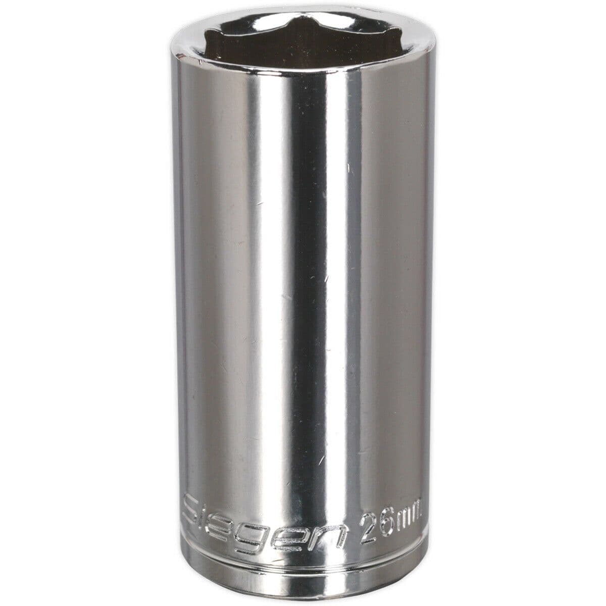 26mm Chrome Plated Deep Drive Socket 1 2" Square Drive High Grade Carbon Steel