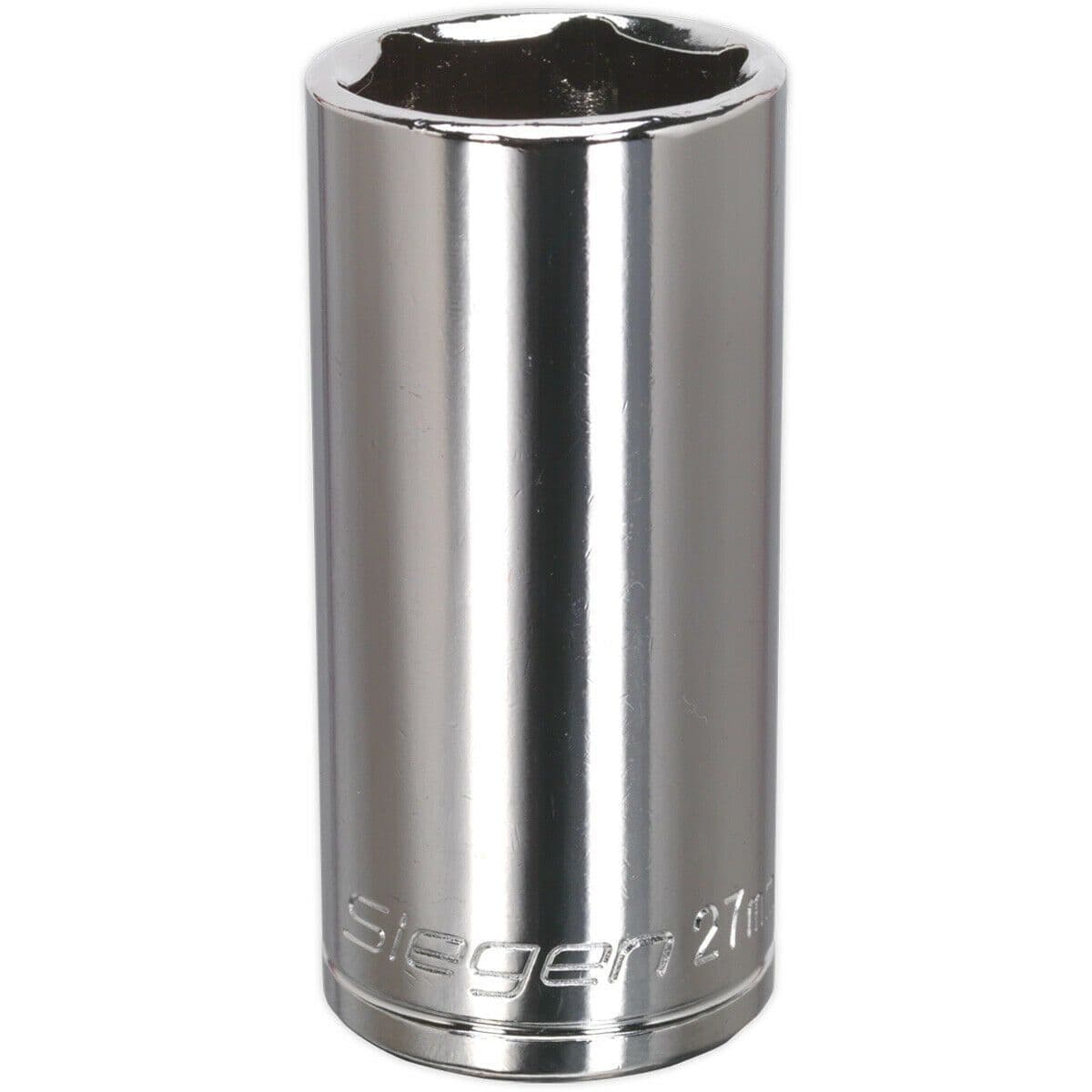 27mm Chrome Plated Deep Drive Socket 1 2" Square Drive High Grade Carbon Steel