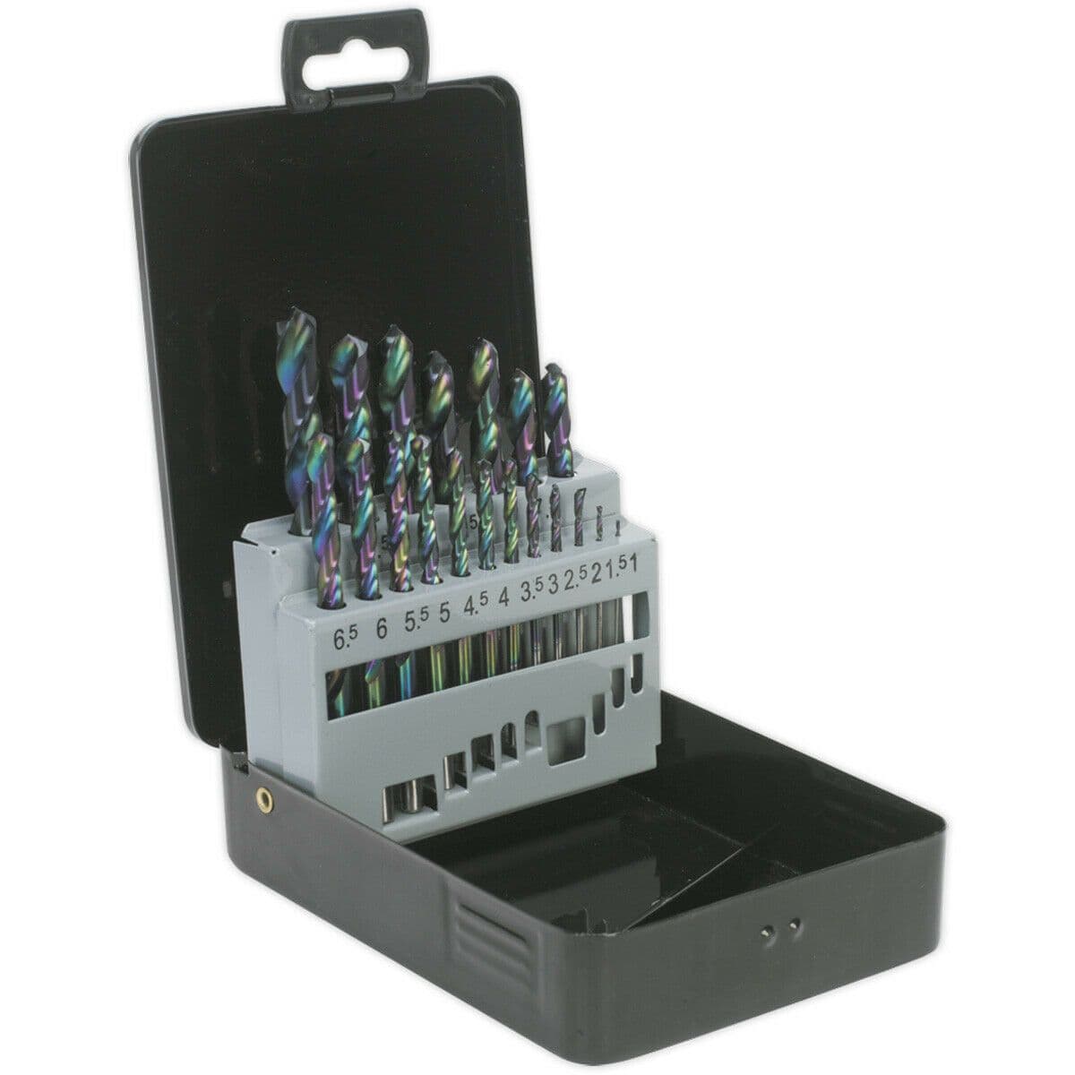 19 Piece Edge Ground HSS Drill Bit Set 1mm to 10mm Hand & Pillar Drills